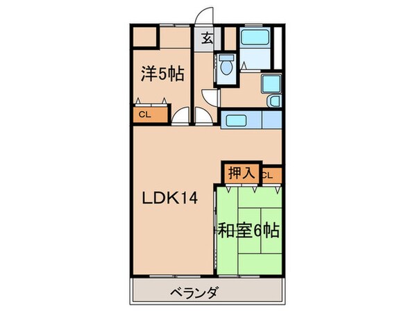 タウンコ－トⅡの物件間取画像